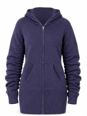 Zero + Maria Cornejo 100% Merino Wool Hooded Cardigan S